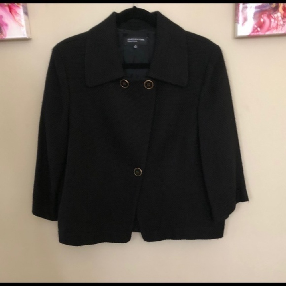 Black Jones Short Wool Jacket
